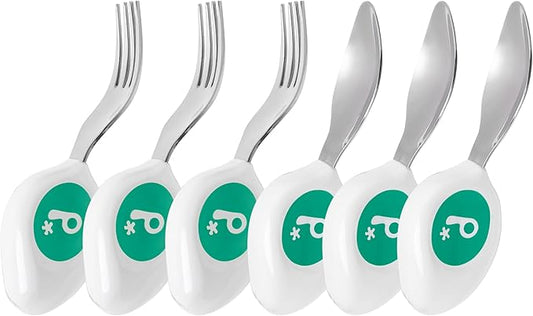 doddl 6-piece Spoon and Fork Set (3 Pairs) - Learn to use Toddler Silverware in Minutes, Toddler Utensils 1 year old & up, Baby Led Weaning Supplies-CubbioJoy