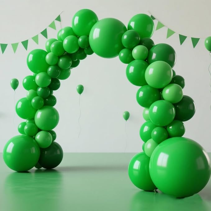 140pcs Dark Green Round Balloons Different Sizes 18 12 10 5 Inch Latex Balloons for Arch Decoration Party Balloon Kit for Graduation Birthday Party Wedding Balloon Baby Shower Decoration-CubbioJoy