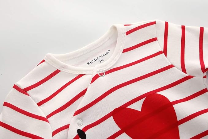 Kiddiezoom Baby and Toddler Boys'Snug Fit Footed One-Piece Romper Jumpsuit Cotton Cotton Footed Outfit-CubbioJoy