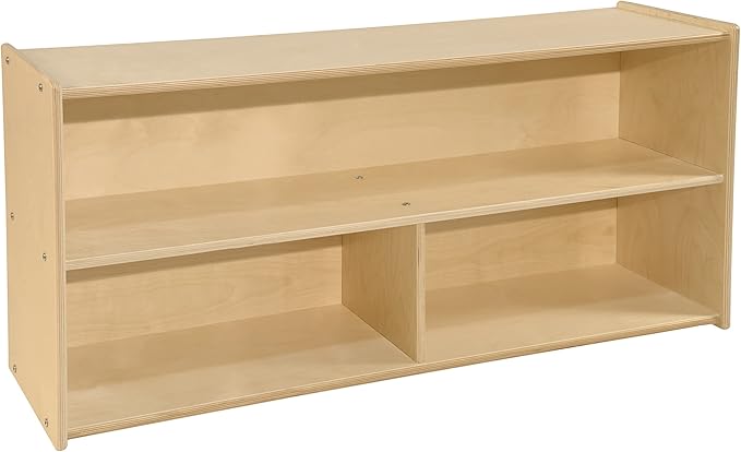 2-Shelf Kids Bookshelf & Toy Storage Organizer | 3-Section Montessori Shelves for Home & Classroom Organization & Storage-CubbioJoy