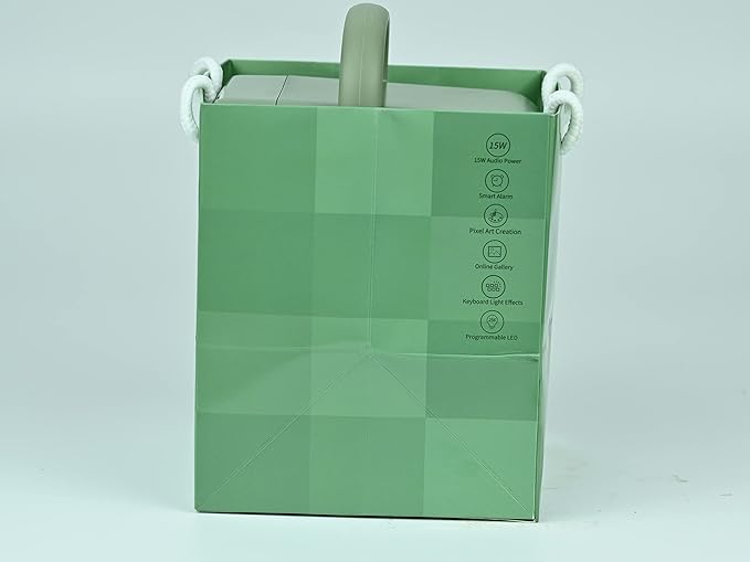 Divoom Ditoo Programmable Pixel Art LED-Bluetooth-Speaker Showing-Clock Emoji DIY Design for Home Wedding Party Decoration with Wireless App Control (Green)-CubbioJoy