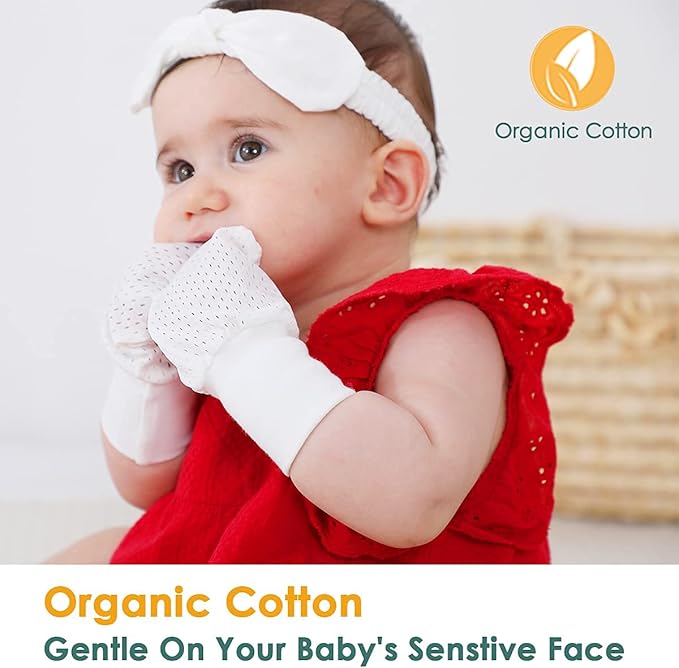 Baby Anti Scratch Mittens - No Scratch Mittens for Boys & Girls (6-12 Months) - 6 Pairs-CubbioJoy