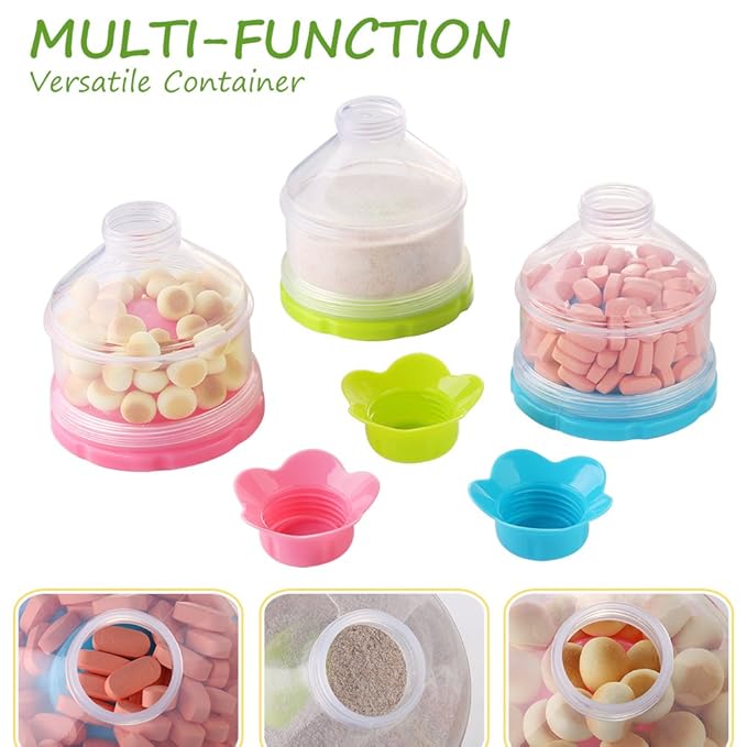 Accmor Baby Formula Dispenser, Non-Spill Stackable Formula Dispenser On The Go, Baby & Kids Snack Containers, Formula Container for Travel, BPA Free-CubbioJoy