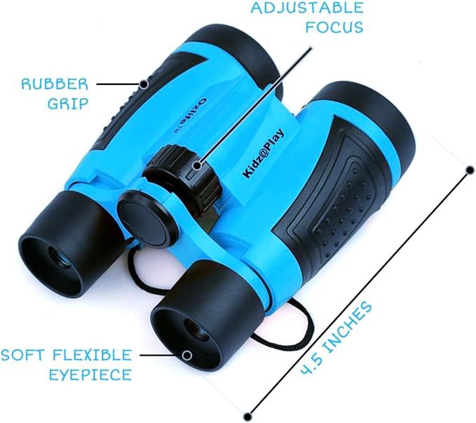 Adventure Kidz - Outdoor Exploration Kit, Children’s Toy Binoculars, Torch, Compass, Whistle, Magnifying Glass, Backpack. Great Kids Gift Set for Camping, Hiking, Educational and Pretend Play.-CubbioJoy