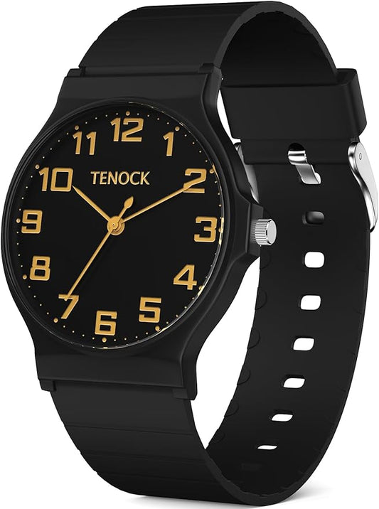 Kids Analog Watch Boys Girls, 30M Waterproof, Sports Watch for Boys, Easy to Read Children's Thin Dial Wrist Watches with Soft Band, for Ages 5-15 Kids Great Birthday Gifts Christmas Day-CubbioJoy