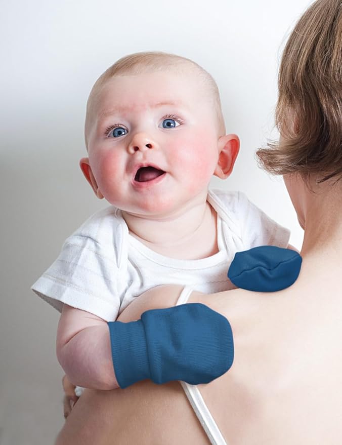 Cute Baby Mittens Newborn, No Scratch Baby Boy Mittens, Baby Girl Hat Gloves for Toddlers, Infant, Newborn-CubbioJoy