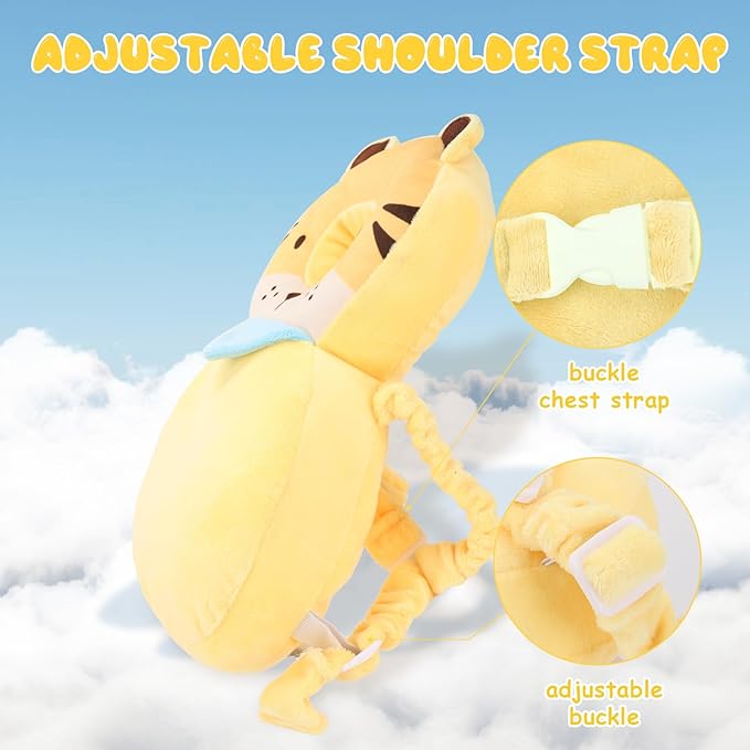 Baby Head Protection Backpack - Soft & Comfortable, Cute Cartoon Design, Cute-Tiger-CubbioJoy