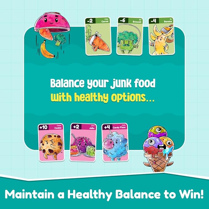 Bloomingo Gobble Till You Wobble: Fun Card Game for Kids & Adults; Perfect for Family Gatherings & Travel; Ages 6+; Blue-CubbioJoy