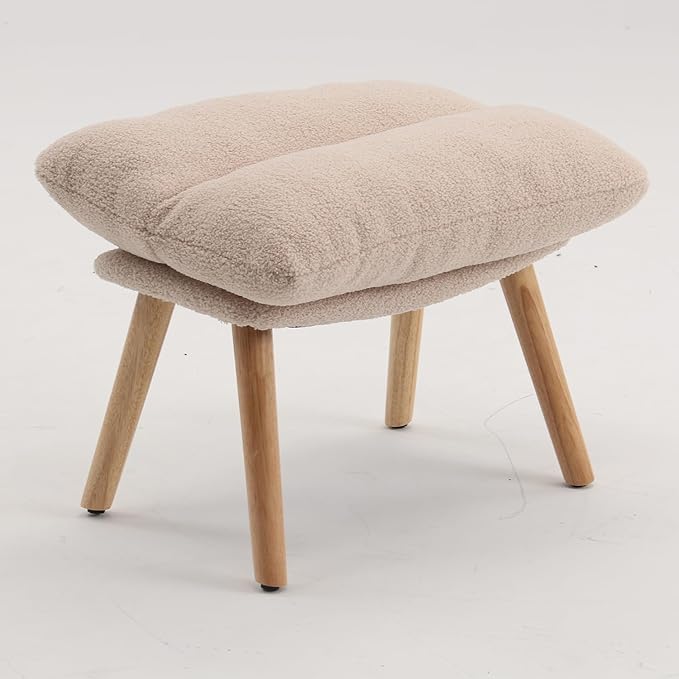 Boucle Accent Chair, Teddy Fabric Home Office Desk Chair No Wheels, Sherpa Furry Modern Dinging Chair, Living Room Bedroom Arm Chair, Girls Vanity Chair, Golden Finished, Light Camel-CubbioJoy