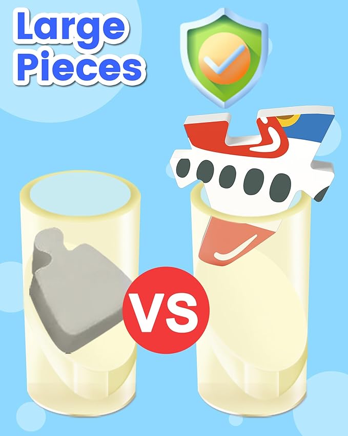 Benresive Wooden Toddler Puzzles, Montessori Toys for 1 2 3 Year Old Boys, Toys for 1 2 3 Year Old Boy Birthday Gifts, 6 Pack Vehicle Toddler Learning Educational Puzzles-CubbioJoy