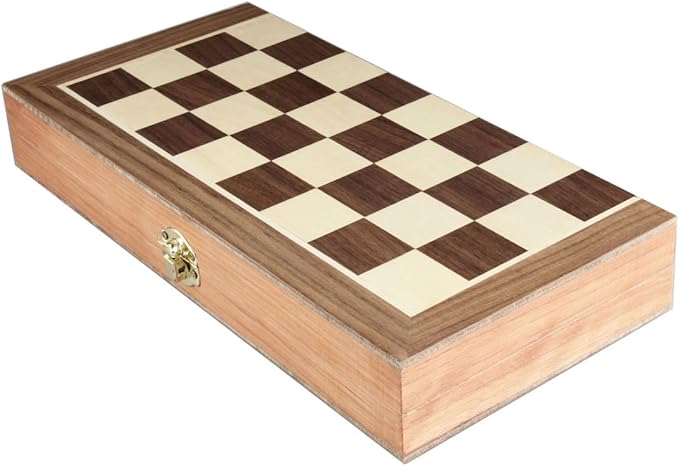 Amerous Chess Set, 12"x12" Folding Wooden Standard Travel International Chess Board Game Set with Magnetic Crafted Pieces For 2 Players-CubbioJoy