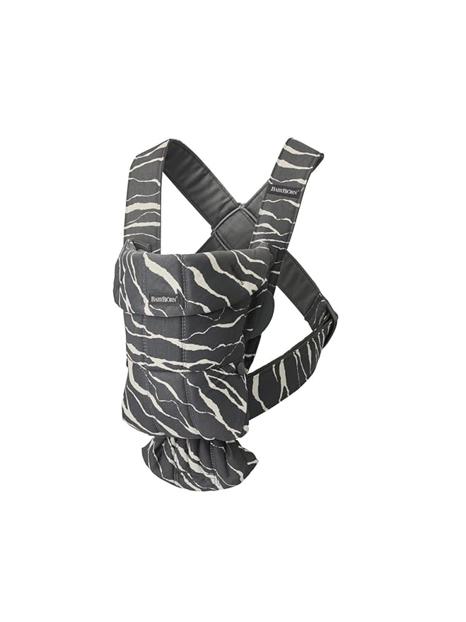 BabyBjörn Baby Carrier Mini, Anthracite/Landscape Print, Cotton | Newborn Carrier (7-25 lbs), Ergonomic, Easy-to-Use-CubbioJoy