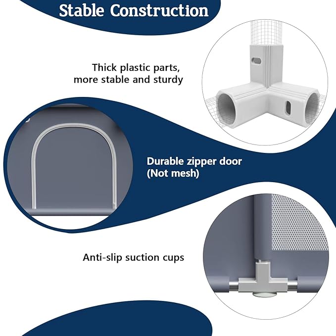 Baby Playpen 74x50 Inch, Playpen for Babies and Toddlers, Play Pen Pin Indoor Outdoor Baby Play Fence-CubbioJoy