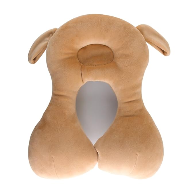 KAKIBLIN Baby Neck Pillow, Upgraded Baby Support Pillow,Head Pillows for Carseat, Newborn Neck Support for Car Seat,Pushchair,Travel(Brown)-CubbioJoy