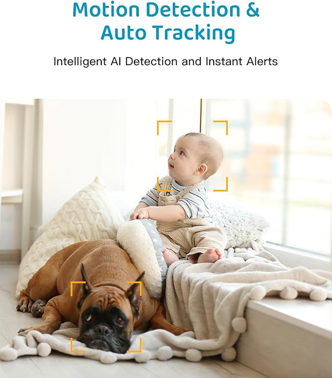 ARENTI Upgraded Baby Monitor, 4MP 2.4G&5G WiFi Baby Camera Monitor, Infrared Night Vision, Night Light, 2-Way Audio, Cry&Motion Detection, Temp&Humidity Sensor, App Control-CubbioJoy