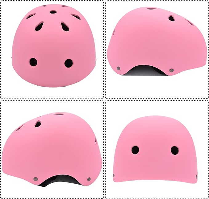 Kids Bike Helmet Set Adjustable for Children, Boys, Girls and Teenagers Aged 3-8 Years Includes Elbow, Knee, Wrist Guards Children's Helmet Protection Set for Bikes SkateboardsRollerskates-CubbioJoy