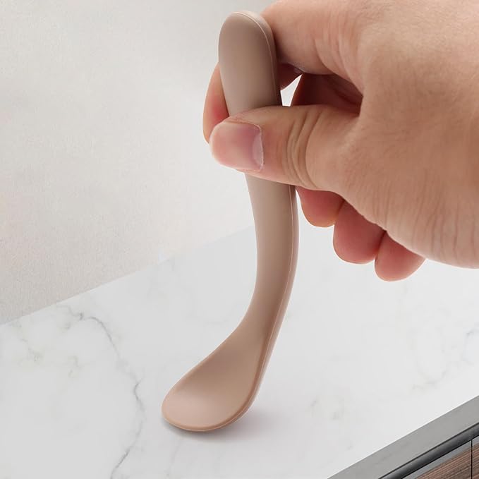 Baby Spoons, 6 Pack First Stage Silicone Feeding Spoons, Soft Tip Feeding Baby Utensils, Baby Led Weaning Supplies Training Spoons, Dishwasher and Boil Safe-CubbioJoy