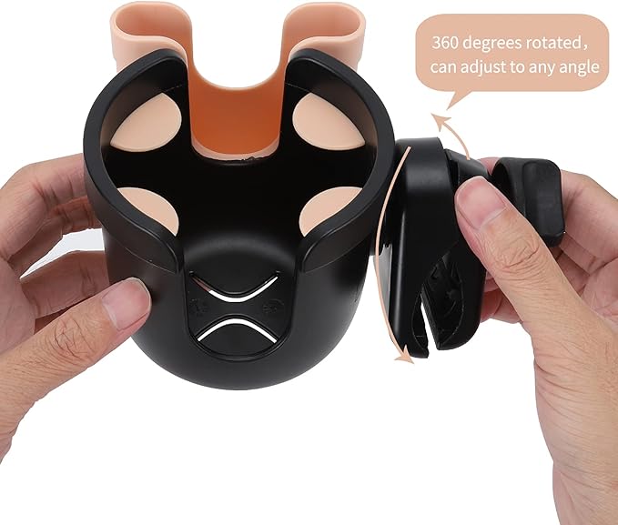 Accmor Stroller Cup Holder with Phone Holder, Bike Cup Holder, Universal Cup Holder for Uppababy Nuna Doona Strollers, 2-in-1 Cup Phone Holder for Stroller, Bike, Wheelchair, Walker, Scooter-CubbioJoy