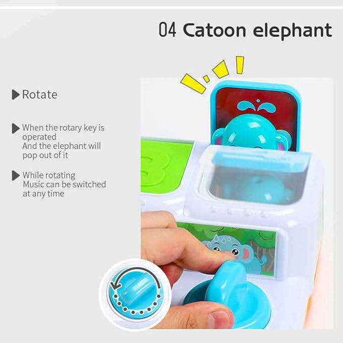 Animal Park Interactive Pop Up Music Toy,Up- Early Education Activity Center Toy, Ages 7 8 9 10 11 12 Months and up Infant Toddlers Toys.-CubbioJoy