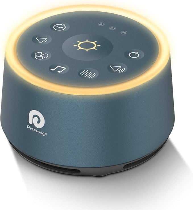 Dreamegg D1 Sound Machine - White Noise Machine with Baby Night Light for Sleeping, High Fidelity Sounds, Timer & Memory Feature, Sound Machine for Baby Adults, Home, Office, Travel (Navy Blue)-CubbioJoy