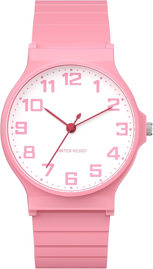 Kids Analog Watch Boys Girls, 30M Waterproof, Sports Watch for Boys, Easy to Read Children's Thin Dial Wrist Watches with Soft Band, for Ages 5-15 Kids Great Birthday Gifts Christmas Day-CubbioJoy