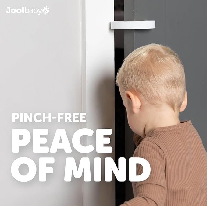 Jool Baby Door Pinch Guards (6 Pack) – Slam Preventer – Babyproof Doors to Avoid Pinched Fingers & Door Slamming, Keep Pets from Getting Locked in-CubbioJoy