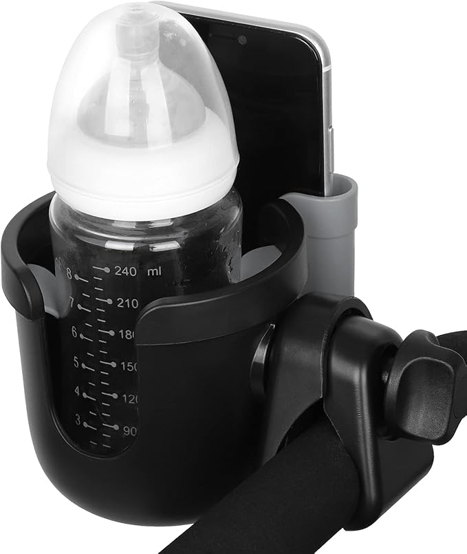 Accmor Stroller Cup Holder with Phone Holder, Bike Cup Holder, Universal Cup Holder for Uppababy Nuna Doona Strollers, 2-in-1 Cup Phone Holder for Stroller, Bike, Wheelchair, Walker, Scooter-CubbioJoy