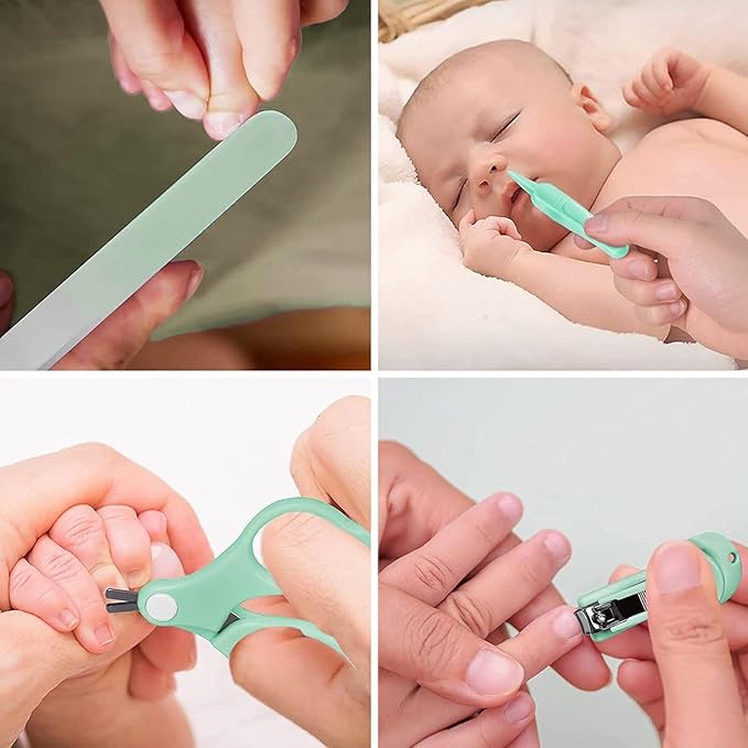 Baby Nail Trimmer Electric-12 in 1 Baby Nail Clippers Safe Baby Nail File Kit with a Nail Clipper, Scissor, Tweezers, and Nail Files-CubbioJoy