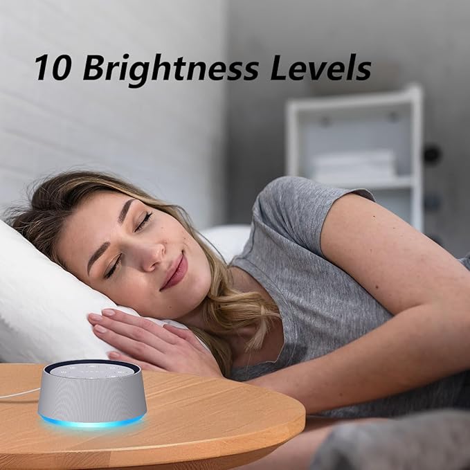 Brown Noise Sound Machine with 30 Soothing Sounds White Noise Machine 12 Colors Night Light for Baby Adults Kids Sleep Machines 36 Volume Levels 5 Timers for Home Office-CubbioJoy