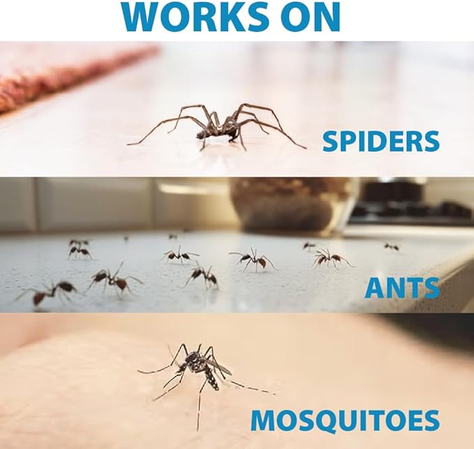 Insect Shoo Spray - Insect Repellent Spray - Pet and Kid Safe Ant, Mosquito, and Spider Repellent for Indoor/Outdoor Use - Lemongrass, Thyme, Geraniol Powered Bug Control for Home-CubbioJoy