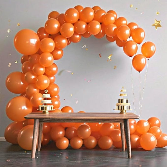140pcs Orange Round Balloons Different Sizes 18 12 10 5 Inch Latex Balloons for Arch Decoration Party Balloon Kit for Graduation Birthday Party Wedding Balloon Baby Shower Decoration-CubbioJoy