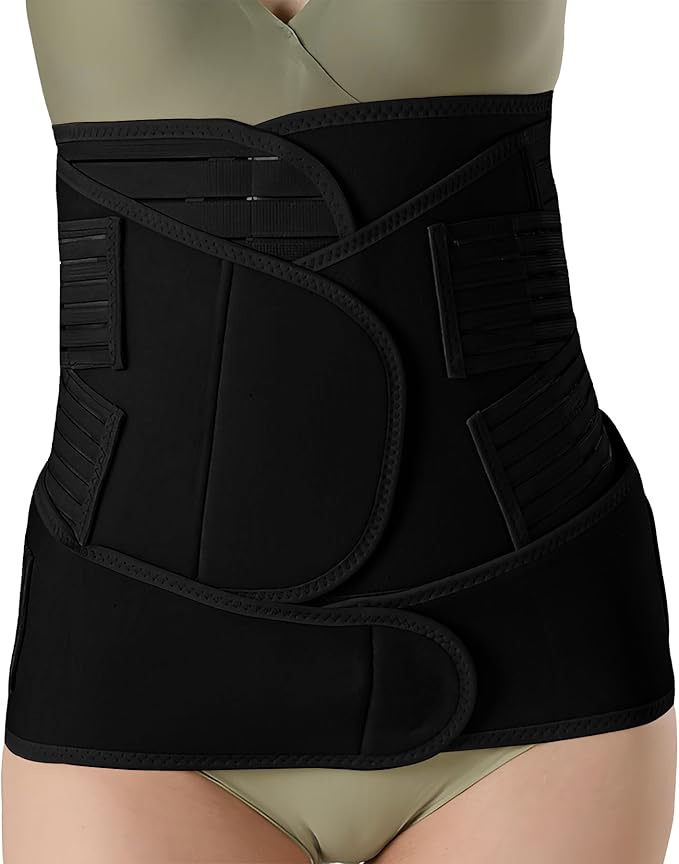 3 in 1 Postpartum Belly Band Post Partum for Women Abdominal Binder Surgery C Section Recovery Stomach Belly Wrap Belt-CubbioJoy