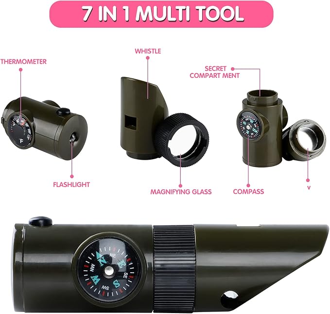 INNOCHEER Explorer Kit & Bug Catcher Kit for Kids Outdoor Exploration for Boys Girls 3-12 Years Old (Purple)-CubbioJoy