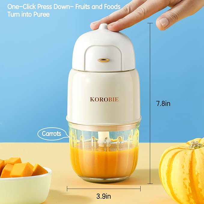 Baby Food Maker - Baby Food Processor for Baby Food, Fruit, Vegatable, Meat, Baby Food Puree Maker Make Fresh and Nutritious Meals for Your Little One, Mini, White, PY-892-CubbioJoy