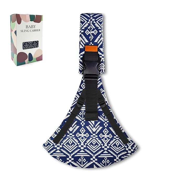 Baby Sling Carrier 2025 Baby Carrier Newborn to Toddler Sling Lightweight Baby Carrier Sling with Adjustable Straps Toddler Carrier Baby Wrap Sling for 10-30 lbs(Blue Sailboat)-CubbioJoy