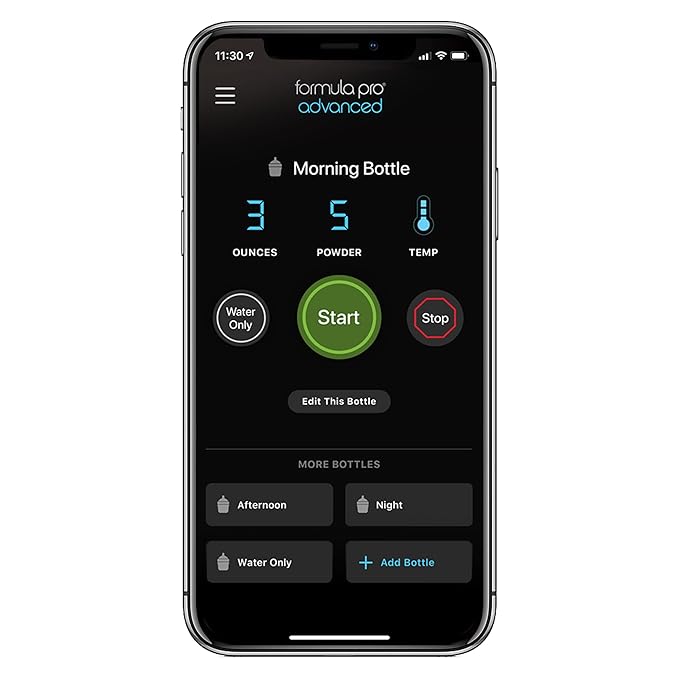Baby Brezza Formula Pro Advanced WiFi Formula Dispenser - Automatically Mix a Warm Formula Bottle From Your Phone Instantly – Easily Make Bottle With Automatic Powder Blending Machine, Black-CubbioJoy