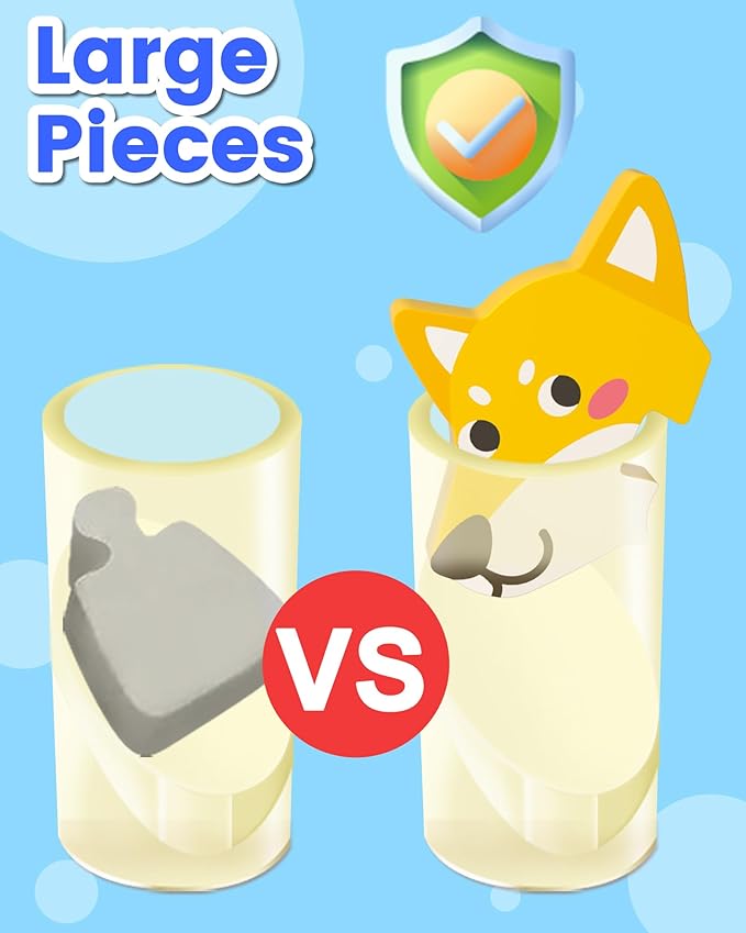 Benresive Wooden Toddler Puzzles, Montessori Toys for 1 2 3 Year Old Boys, Toys for 1 2 3 Year Old Boy Birthday Gifts, 12 Pack Vehicle Toddler Learning Educational Puzzles-CubbioJoy