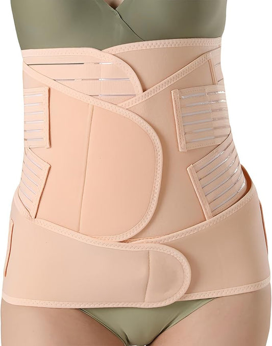 3 in 1 Postpartum Belly Band Post Partum for Women Abdominal Binder Surgery C Section Recovery Stomach Belly Wrap Belt-CubbioJoy