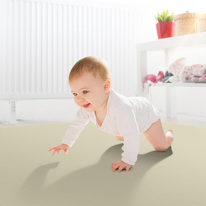 Baby Play Mat, 43x43 Inch Thicken Portable Self-Inflating Playmat for Kids Teepee Tent, Cushion Baby Mat for Floor, Tummy Time Mat with Travel Bag-CubbioJoy