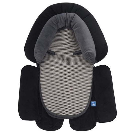 COOLBEBE Upgraded 3-in-1 Babybody Support for Newborn Infant Toddler - Extra Soft Car Seat Insert Cushion Pad, Perfect for Carseats, Strollers, Swings, Black-CubbioJoy