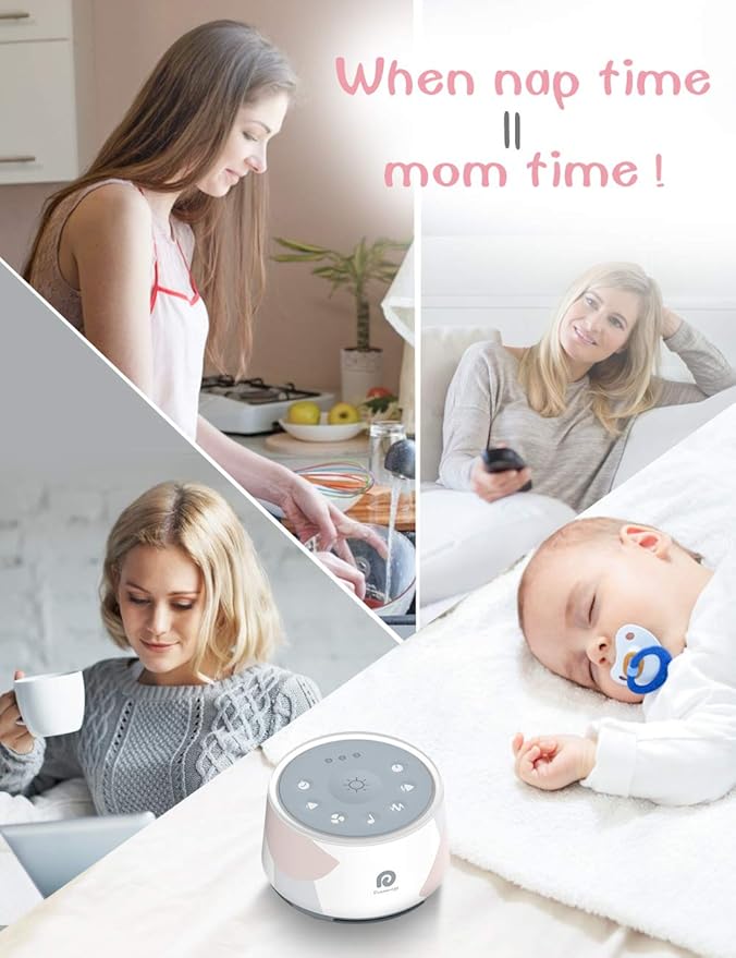 Dreamegg D1 Pro White Noise Sound Machine, 3-in-1 Baby Soother Sound Machine Separate Night Light, 29 HiFi Sounds, Noise Machine for Sleeping & Relaxation for Adults Baby Registry Gift (D1 Upgraded)-CubbioJoy