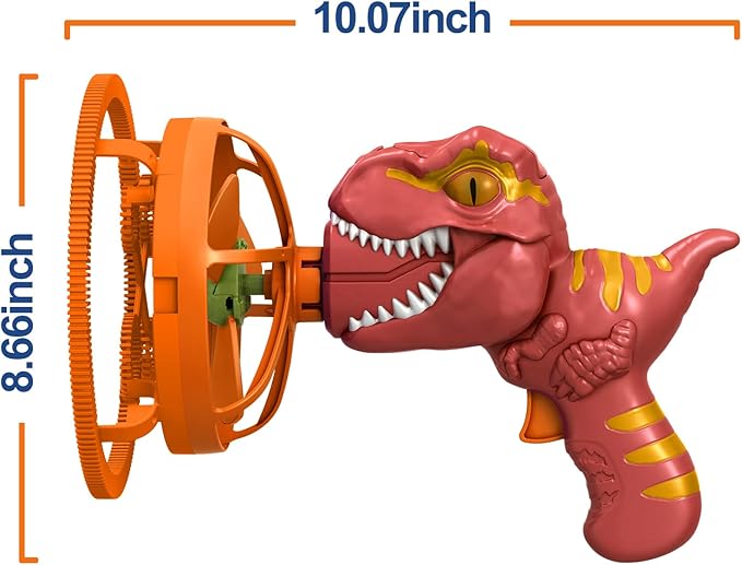 Dinosaur Bubble Machine for Kids 3 4 5 6 Years Old, Dinosaur Bubble Maker Toy Gun for Boys Girls 3-5 Years, Dino Bubble Blower Party Favor Gift for Toddler Kids 4 5 6 Years Old-CubbioJoy
