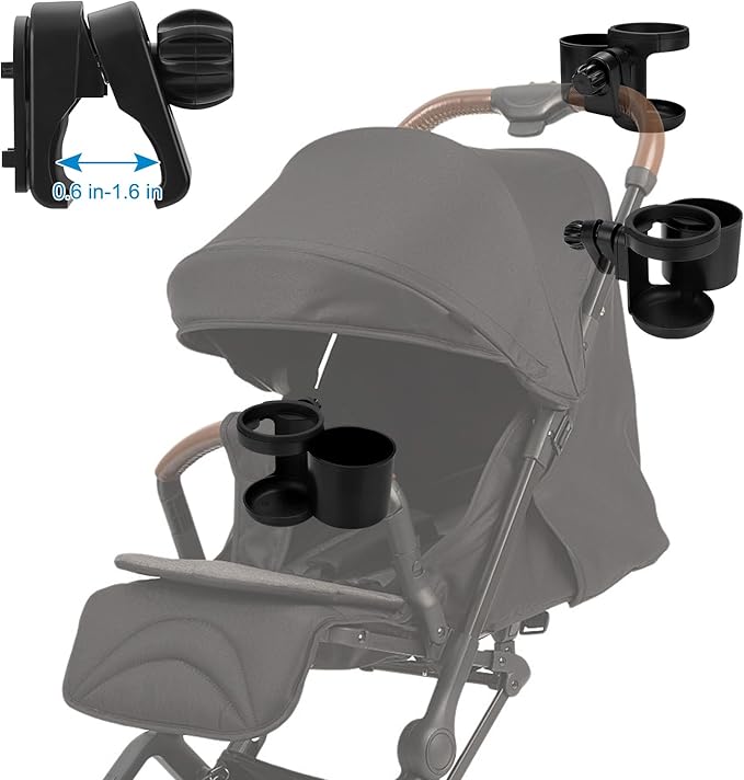 Accmor Universal Cup Holder, Stroller Cup Holder, 360° Rotatable Large Caliber Designed Bottle Holder for Stroller, Bike, Wheelchair, Walker, Scooter-CubbioJoy