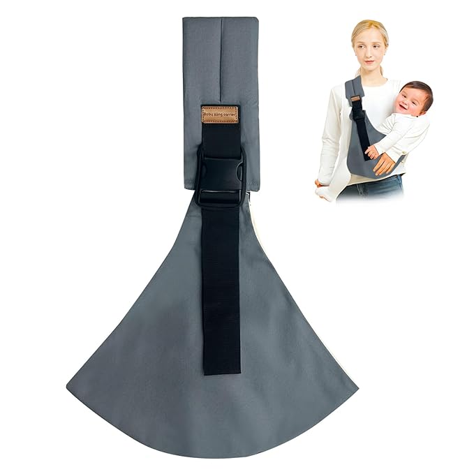 Baby Sling Carrier,Toddler Carrier, 2025 New Baby Sling,Portable and Lightweight Sling,Non-Slip Hip Seat Carrying 10-30lbs(Grey)-CubbioJoy
