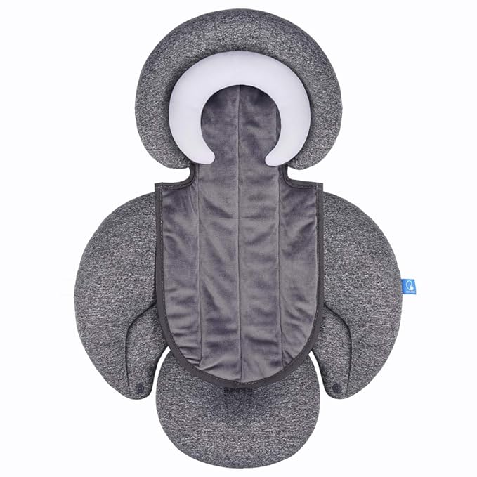 COOLBEBE New 2-in-1 Babybody Cushion for Baby Newborn Infants - Extra Soft Stroller Cushion Pads Car Seat Insert, Perfect for Carseats, Strollers, Swings, Grey-CubbioJoy