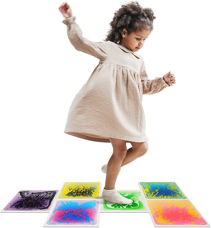 Art3d Liquid Fusion Activity Play Mat for Kids, Pack of 9 Tiles 12" X 12", Multi-Color-CubbioJoy