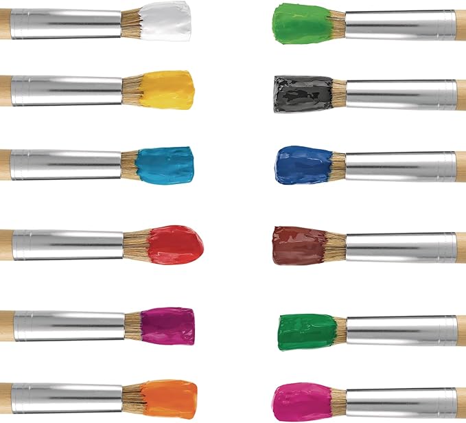 Colorations Paraben-Free Washable Tempera Paint for Kids - Set of 12 Colors, Gallon Value Sizes, Vibrant Poster and Classroom Paint for Creative Projects, Washable, Made in USA, Non-Toxic-CubbioJoy