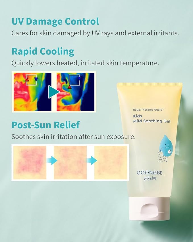 Baby Kids Easy Wash Sun Lotion SPF 30 & Mild Soothing Gel - Zinc Oxide Mineral Sunscreen & After Sun Relief - Korean Skincare for Sensitive Skin - Vegan Hypoallergenic, 2.11oz & 5.07oz-CubbioJoy