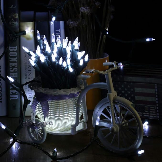 Brizled 4 Pack LED Christmas Lights, 33ft 100 LED Christmas String Lights, 120V UL Certified Connectable Xmas Tree Light Mini White Xmas Light for Home Tree Patio Indoor Outdoor Decoration, Cool White-CubbioJoy