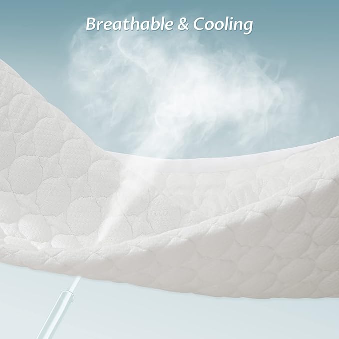 California King Size Waterproof Mattress Protector Fitted Quilted Mattress Pad Cover with Deep Pocket Up to 18''-CubbioJoy